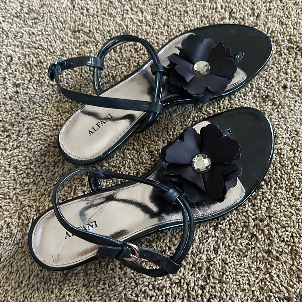Patent Sandals